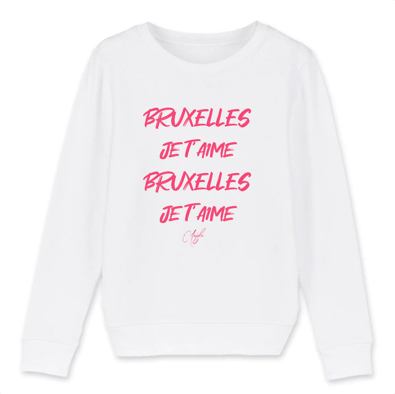 Pull enfant -"Bruxelles je t'aime, Bruxelles je t'aime"