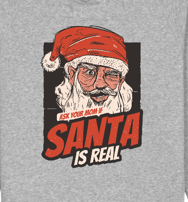 Pull à capuche - ASK YOUR MOM IF "SANTA IS REAL"