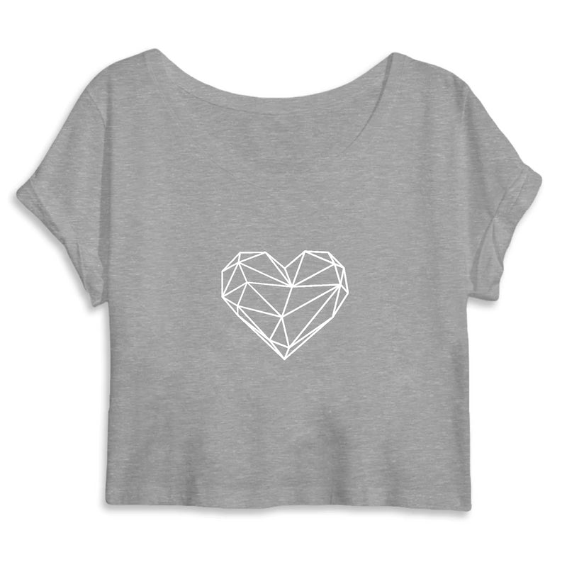 Crop Top Femme - Coeur Origami