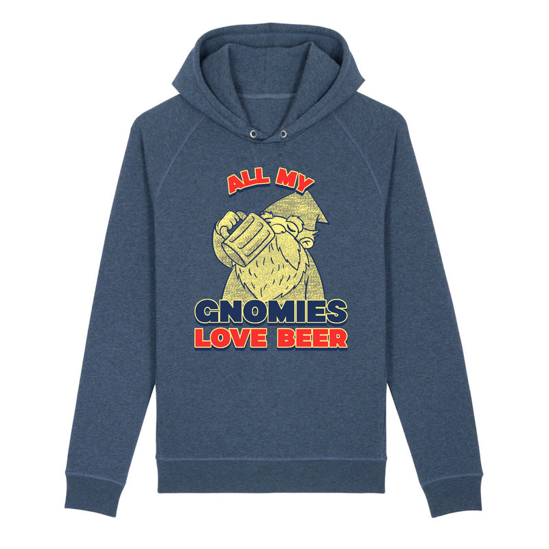 Pull à capuche - "ALL MY GNOMIES LOVE BEER"