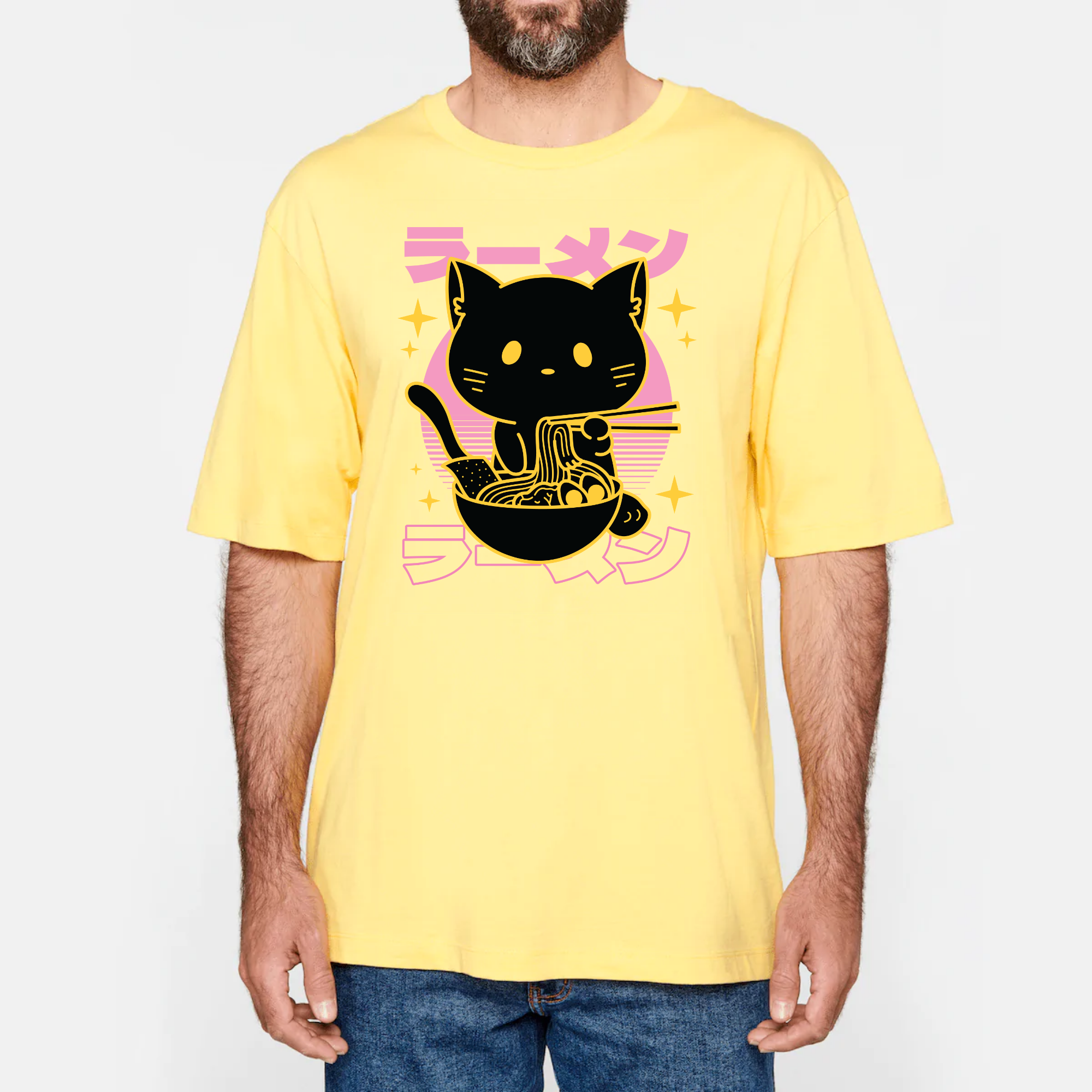 T-Shirt OVERSIZE - Anime Cat