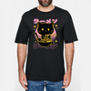 cat anime t shirt design japanese oversize noir