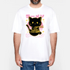 cat anime t shirt design japanese oversize blanc