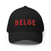 casquette belge belgique noir et rouge