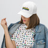 casquette blanche brodee gay pride