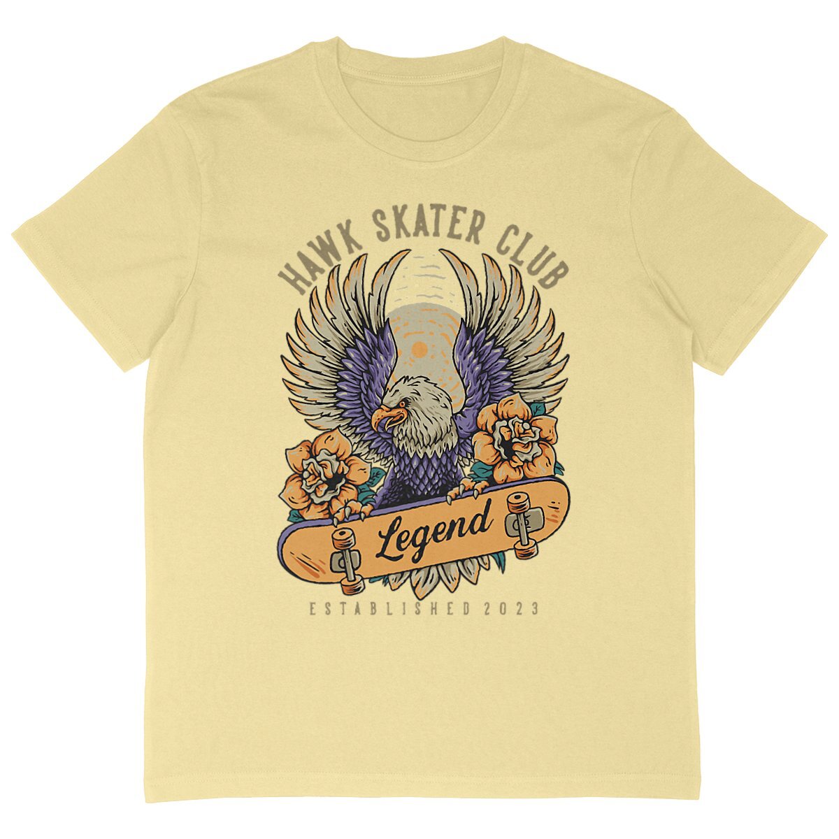 T-shirt vintage - HAWK SKATER CLUB (oversize)