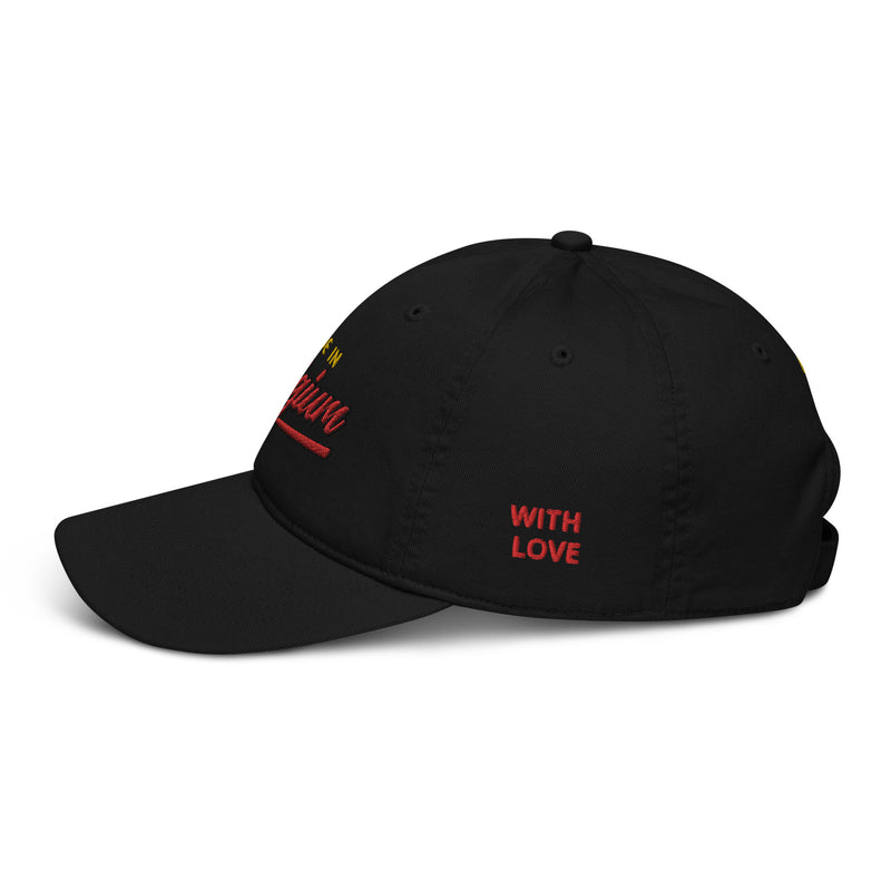 Casquette de baseball bio Belge brodée - "Made in Belgium with love"