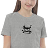T-shirt enfant brodé - Funny cat skate