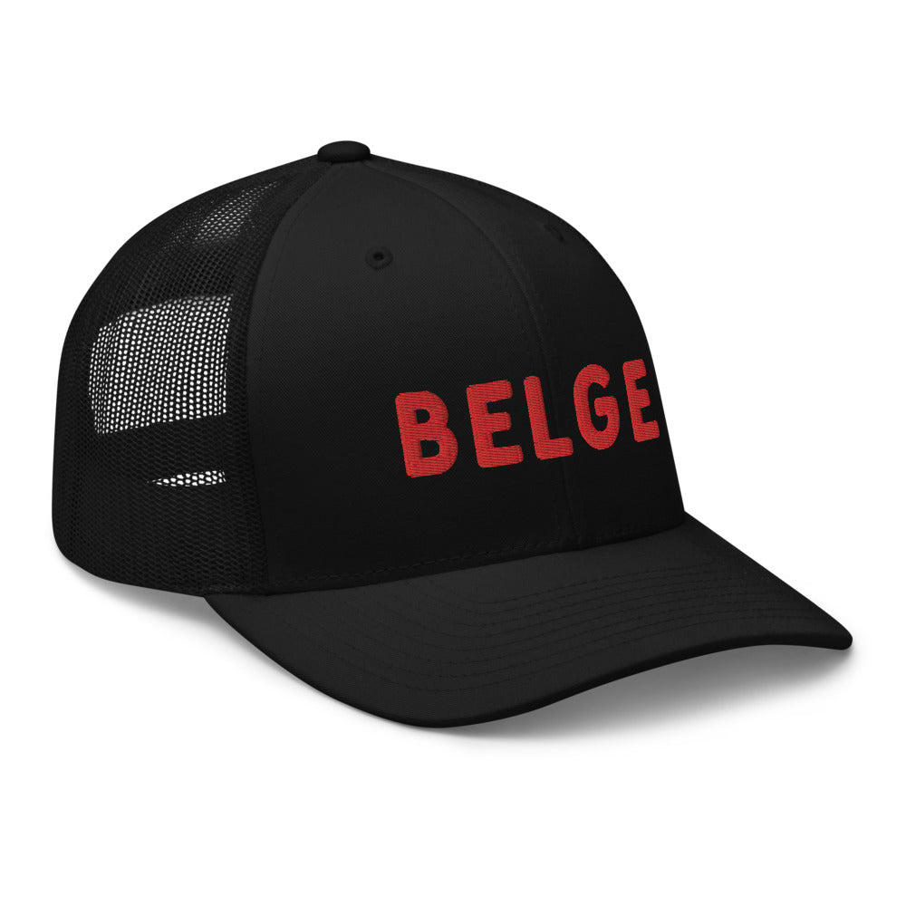 casquette supporter belge noir et rouge