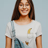 teeshirt femme original mini pocket singe banane humour