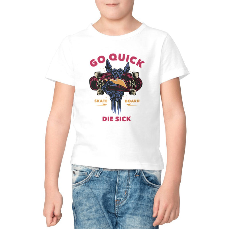 T-Shirt enfant - Skateboard Go Quick Die Sick