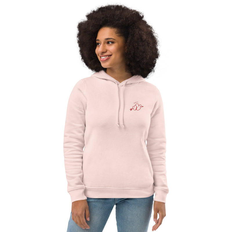 Sweat à capuche ajusté écologique pour femme brodé